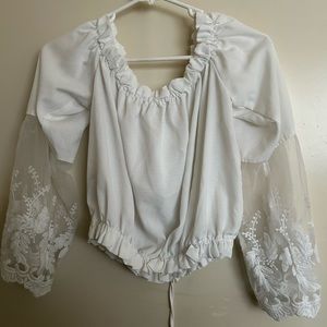 White Off the Shoulder Top